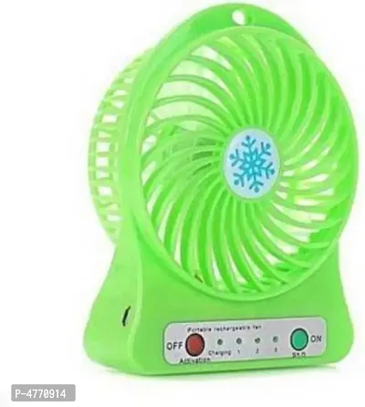Usb Fan Green Pack Of 1 Mini Portable Fan With 3 Speed Level Rechargeable-thumb0