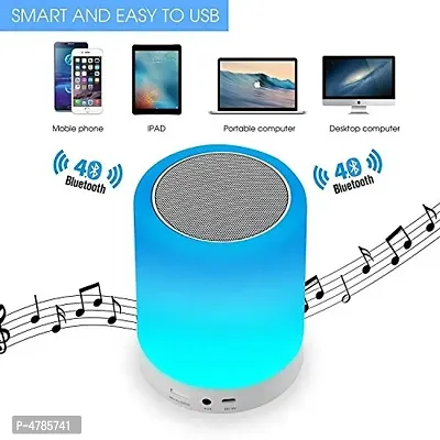 Rechargeable Portable Bluetooth Speaker With Smart Touch Led Mood Lamp 3 W Bluetooth Laptop/Desktop Speaker