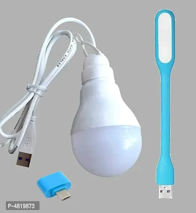 Combo Offer Usb Bulb Brightlight, Otg Adapter For External Device Mobile, Usb Led Light Sharpen And Bright Light For Emergency Light-thumb0
