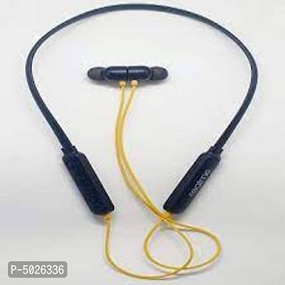 Premium BL-R2 Bluetooth Headset Buds Magnetic Neckband (Yellow-thumb0