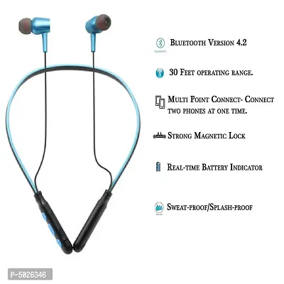 b11 Neckband Crystal Sound  Ultra Long Life Battery in-Ear Bluetooth Headset (Multicolor-thumb3
