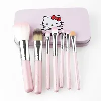 Combo Kit Of The Nude Eyeshadow (18 Shades In 1) Eyeshadow Palette With 7 Pcs Eye Shadow, Face Makeup Brush Set-thumb1