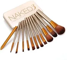 Nude Eye Shadow Palette And Makeup Brushes With Beauty Sponges, Shimmery And Matte Finish (3 Items In The Set)-thumb1