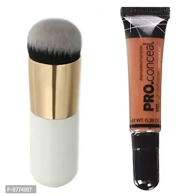 Hd pro Conceal Concealer Orange Color Round Foundation Brush (Pack of 2)