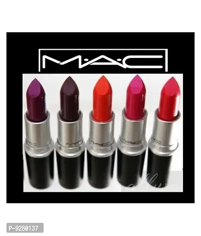 Mac Eaglehunt 8 Combo Of 7 Bullet Lipstick With 1 Eyelash For Women-thumb2