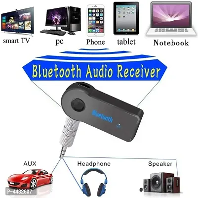 Car Bluetooth Device with 3.5mm Connector, USB Cable, Audio Receiver, Adapter Dongle (Black)-thumb0