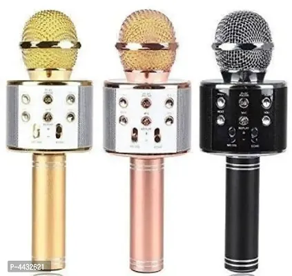 Pack of 1 - WS-858 Karaoke Mic Microphone with inbuilt Wireless Bluetooth Speaker