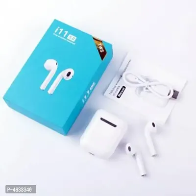 I11 Tws Wireless Bluetooth Earphone With Mic Bluetooth Headset With Mic (White, In The Ear)-thumb0