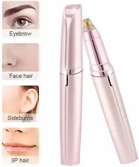 Combo Pack Flawless Eyebrow  Face Trimmer Painless Epilator Mini Eye Brow Shaper Shaver Razor Portable Facial Hair Remover for Women Strips-thumb2