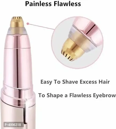 Combo Pack Flawless Eyebrow  Face Trimmer Painless Epilator Mini Eye Brow Shaper Shaver Razor Portable Facial Hair Remover for Women Strips-thumb4