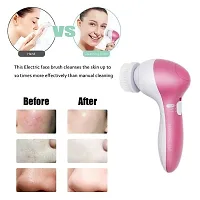 Women Painless Safe Battery Operatable Facial Hair Remover Trimmer For Upper Lip, Chin, Eyebrows, Cheek Razor And Shaver With 5 In 1 Face Facial Multifunction Massage Machine-thumb3