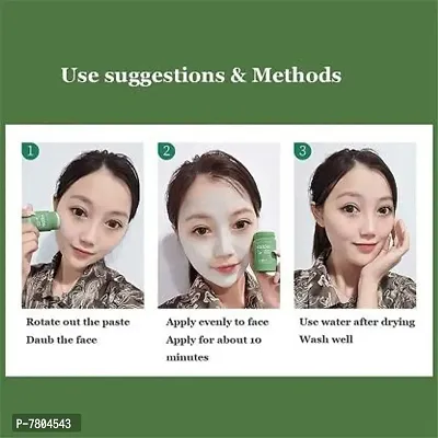 FACE PACK BRUSH WITHGREEN TEA MASK Purifying Clay Stick Mask Oil C-thumb3