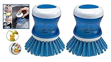 Cleaning Brush, Kitchen Accessories Items, Dish/Washbasin Plastic Cleaning Brush Liquid Soap Dispenser/Dish Cleaning Brush/Sink Brush For Kitchen-thumb1