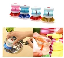 Cleaning Brush, Kitchen Accessories Items, Dish/Washbasin Plastic Cleaning Brush Liquid Soap Dispenser/Dish Cleaning Brush/Sink Brush For Kitchen-thumb2