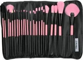 24pcs Makeup Brush Set, 24 Professional Makeup Brushes Kit Wooden Handle with Leather Pouch-thumb1