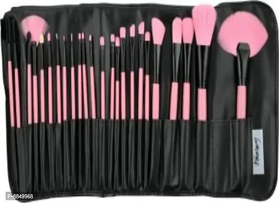 24pcs Makeup Brush Set, 24 Professional Makeup Brushes Kit Wooden Handle with Leather Pouch-thumb2