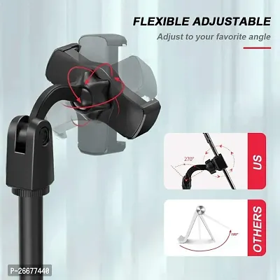 Universal Mobile Stand for Table with Adjustable Height | 360 Degree Rotation Mobile Holder for Live Broadcast | Bed | Table | Office | Video Recording | Home  Online Classes-thumb4