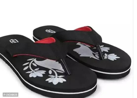 Elegant Black Rubber Slippers For Women