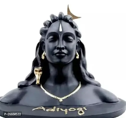 Classic Adiyogi Shiva Shankara Resin Statue For Car Dashboard, Pooja For Home and Office Decor-thumb0