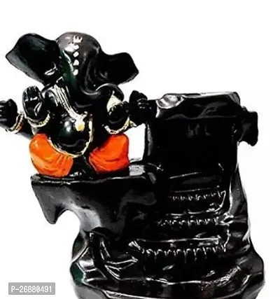 Classic Smoke Waterfall Lord Ganesh With 10 Scented Backflow Cone Incenses