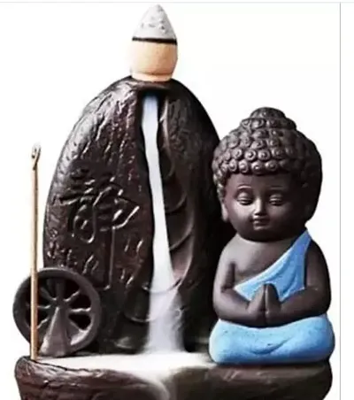 Classic Blue Chakra Buddha Smoke Fountain With 10 Sticks