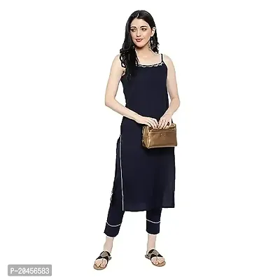 Tejomaya Blackembroidery Kurti and Pant Set