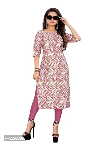 Stylish pink Crepe Kurta For Women-thumb0