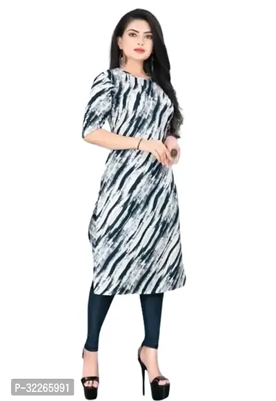 Stylish dark green Crepe Kurta For Women-thumb0