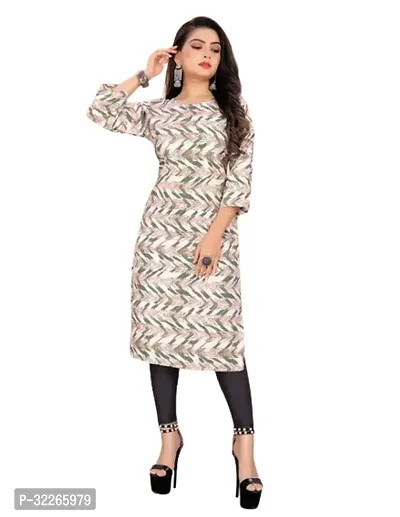 Stylish Multicoloured Crepe Kurta For Women