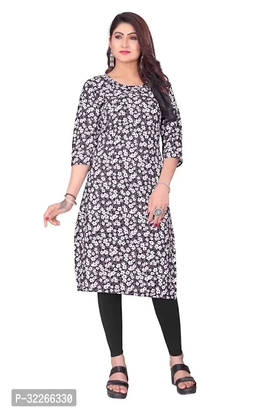 Stylish Grey Crepe Kurta For Women-thumb0