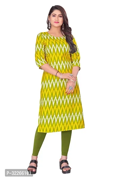 Stylish Yellow Crepe Kurta For Women