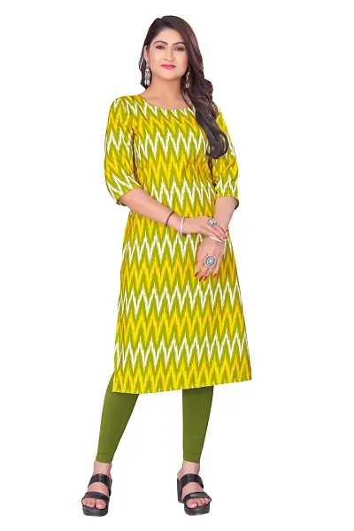 Stylish Crepe Printed Straight Kurtis