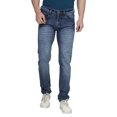 Best Selling Cotton Blend Mid-Rise Jeans For Men