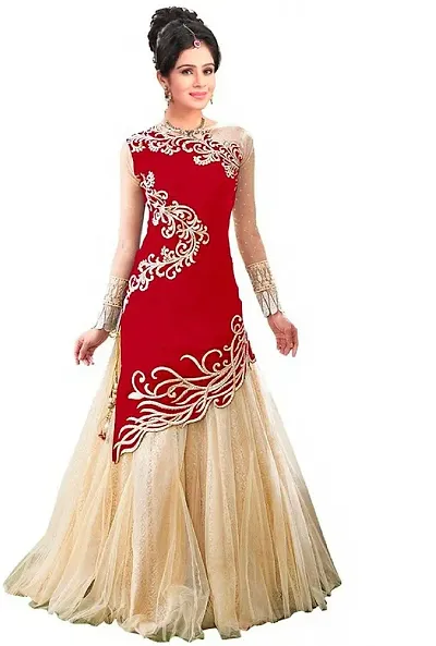 Stylish Velvet Semi Stitched Embroidered Lehenga Choli