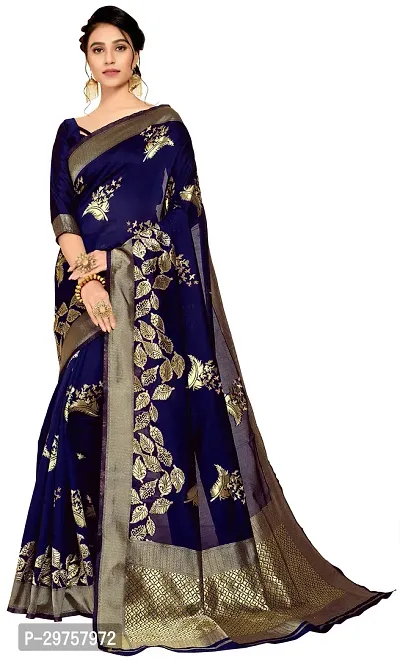 Stylish Art Silk Saree with Blouse Piece-thumb0