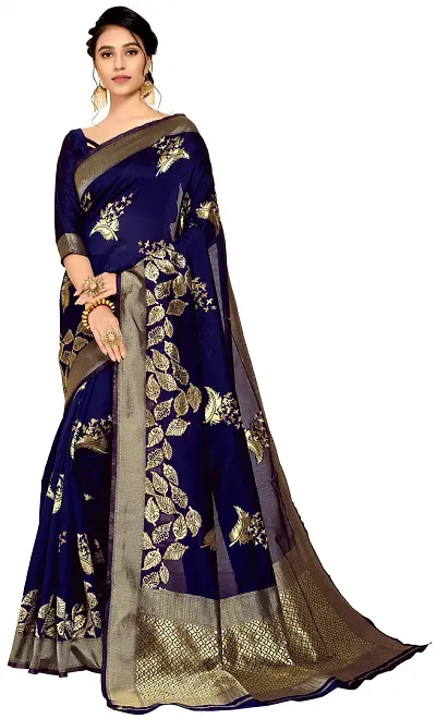 Stylish Art Silk Saree with Blouse Piece