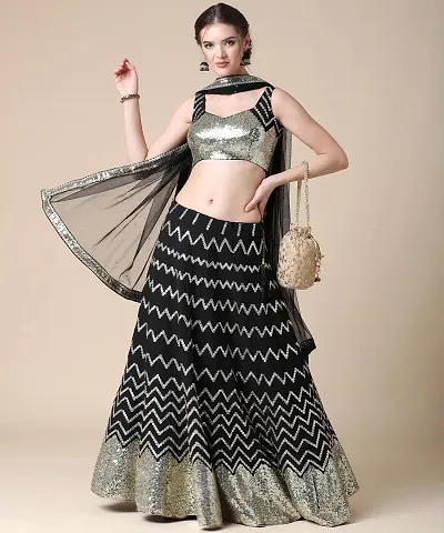 Stylish Silk Blend Lehenga Choli Set For Women