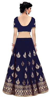 Stylish Blue Silk Blend Lehenga Choli Set For Women-thumb1