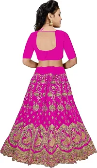 Fancy Embroidery Silk Blend Lehenga Choli For Girls-thumb1