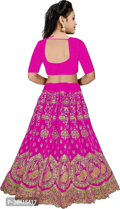 Fancy Embroidery Silk Blend Lehenga Choli For Girls-thumb2