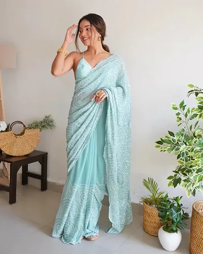 Best Selling Georgette Saree with Blouse piece 