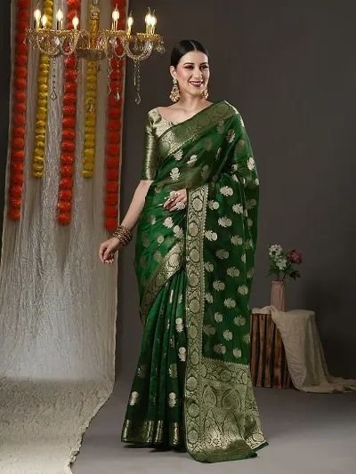 Must Have Organza Saree with Blouse piece 