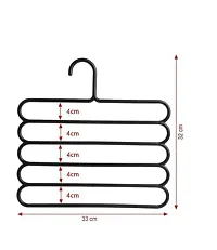 5 Layer Pants Clothes Hanger Wardrobe Storage Organizer Rack (Set of 8)-thumb3