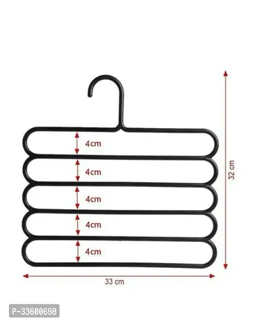 5 Layer Pants Clothes Hanger Wardrobe Storage Organizer Rack (Set of 8)-thumb4