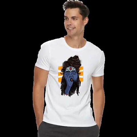 Mahadev Printed Polyester Round Neck T Shirt