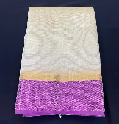 Trending Cotton Blend Saree with Blouse piece 