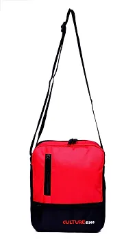 Culture Water Resistance Messenger Siling Bag, Side Bag for Men and Women (Red)-thumb2