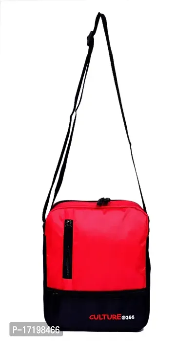 Culture Water Resistance Messenger Siling Bag, Side Bag for Men and Women (Red)-thumb3