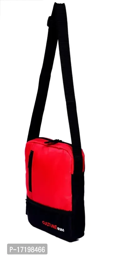 Culture Water Resistance Messenger Siling Bag, Side Bag for Men and Women (Red)-thumb2