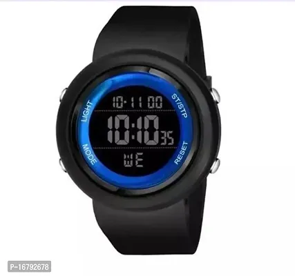 Stylish Black Rubber Digital Watches For Women-thumb0